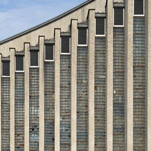 Превью обои здание, окна, изгиб, геометрия, архитектура