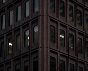 Превью обои здание, окна, угол, архитектура, темный