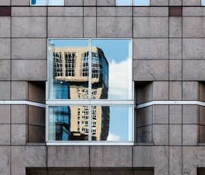 Превью обои здание, окно, отражение, зеркальный, фасад