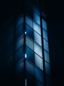 Превью обои здание, освещение, ночь, темный