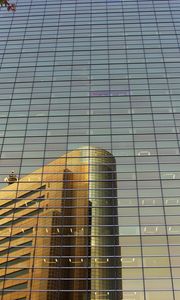 Превью обои здание, отражение, фасад, архитектура, зеркальный