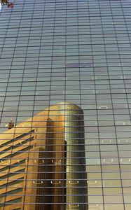 Превью обои здание, отражение, фасад, архитектура, зеркальный