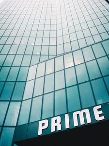 Превью обои здание, prime, фасад, надпись, минимализм