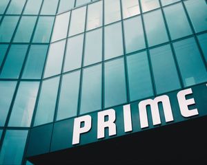 Превью обои здание, prime, фасад, надпись, минимализм