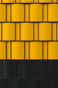 Превью обои здание, стена, панели, желтый, черный