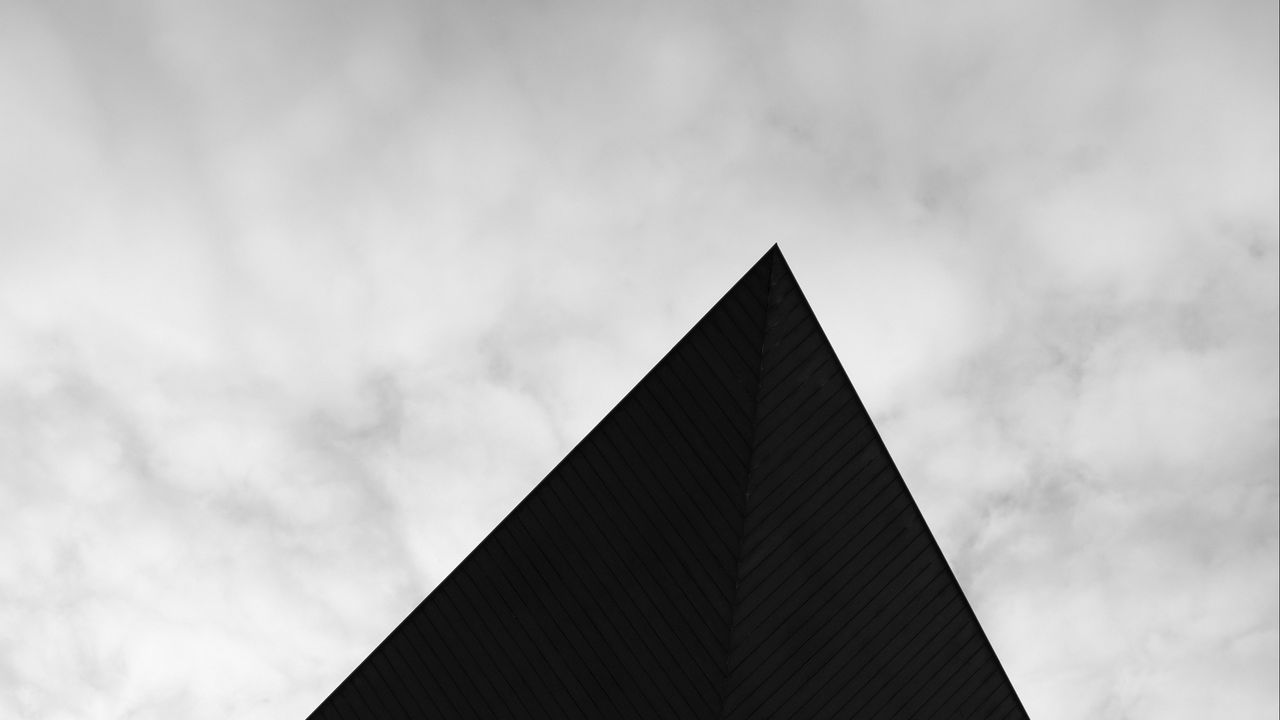 Обои здание, угол, архитектура, черно-белый