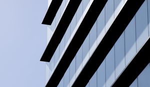 Превью обои здание, угол, архитектура, минимализм, серый