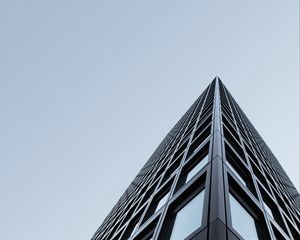 Превью обои здание, угол, вид снизу, небо
