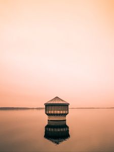 Превью обои здание, вода, минимализм
