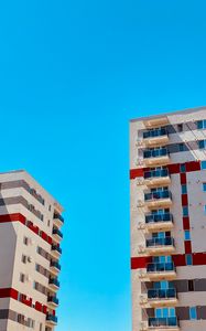 Превью обои здания, архитектура, минимализм, небо, синий