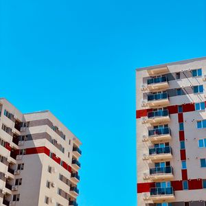 Превью обои здания, архитектура, минимализм, небо, синий