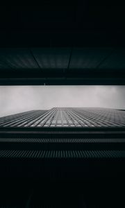 Превью обои здания, архитектура, вид снизу, черно-белый