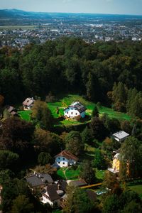 Превью обои здания, деревья, дома, город, высота, зальцбург, австрия