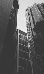 Превью обои здания, фасады, вид снизу, темный