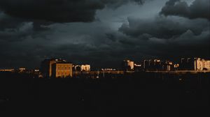 Превью обои здания, город, дома, небо