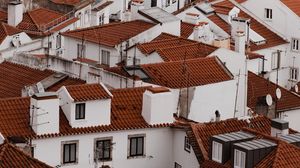 Превью обои здания, крыши, вид сверху, город, архитектура