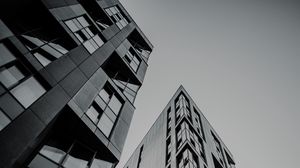 Превью обои здания, небоскребы, архитектура, фасады, серый