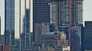 Превью обои здания, небоскребы, архитектура, construction, город