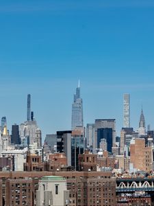 Превью обои здания, небоскребы, архитектура, мост, город