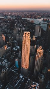 Превью обои здания, небоскребы, башни, вид сверху