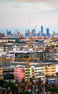 Превью обои здания, небоскребы, строительство, город
