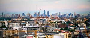 Превью обои здания, небоскребы, строительство, город