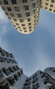 Превью обои здания, вид снизу, архитектура, небо