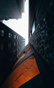 Превью обои здания, вид снизу, небо