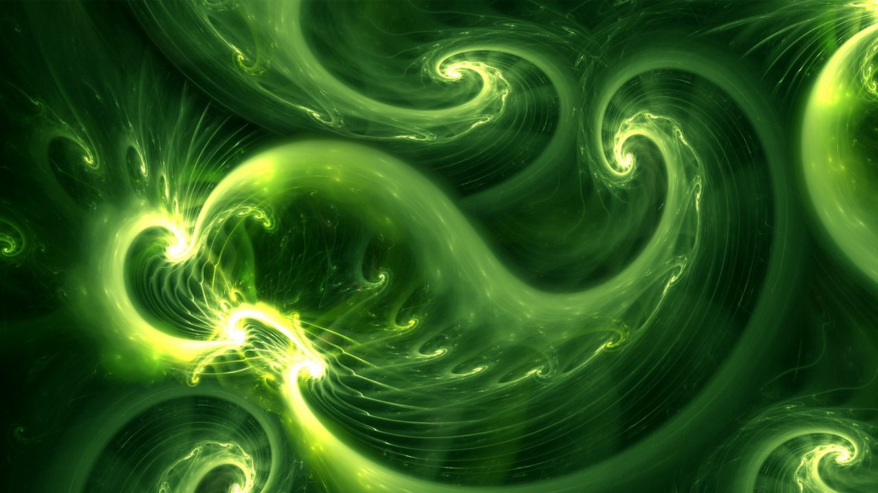 Обои зеленый, дым, форма, фигура