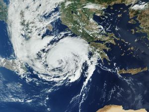 Превью обои земля, планета, космос, облака