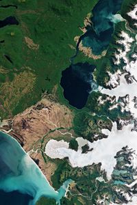 Превью обои земля, планета, вид сверху, море