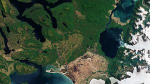 Превью обои земля, планета, вид сверху, море