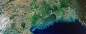 Превью обои земля, поверхность, рельеф, космос