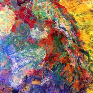 Превью обои земля, вид сверху, абстракцкия, пятна, разноцветный
