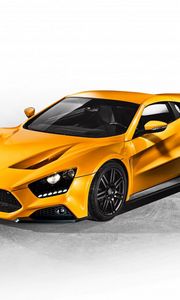 Превью обои zenvo, st1, 2015, желтый, вид сбоку