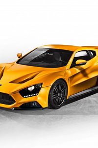 Превью обои zenvo, st1, 2015, желтый, вид сбоку