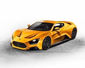 Превью обои zenvo, st1, 2015, желтый, вид сбоку