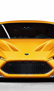 Превью обои zenvo, st1, желтый, вид спереди