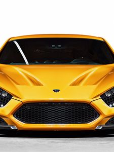 Превью обои zenvo, st1, желтый, вид спереди