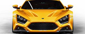 Превью обои zenvo, st1, желтый, вид спереди