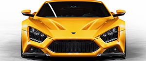 Превью обои zenvo, st1, желтый, вид спереди