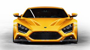 Превью обои zenvo, st1, желтый, вид спереди