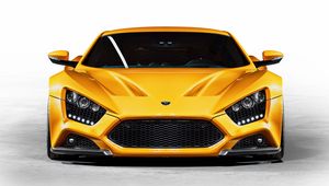 Превью обои zenvo, st1, желтый, вид спереди