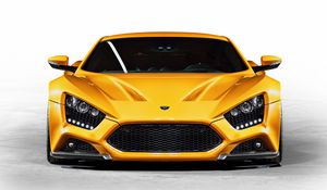 Превью обои zenvo, st1, желтый, вид спереди