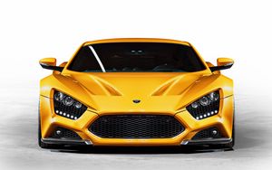 Превью обои zenvo, st1, желтый, вид спереди