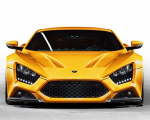 Превью обои zenvo, st1, желтый, вид спереди