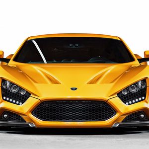 Превью обои zenvo, st1, желтый, вид спереди