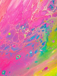 Превью обои жидкость, краска, пятна, fluid art, абстракция, разноцветный
