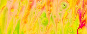 Превью обои жидкость, краска, пятна, fluid art, абстракция, желтый