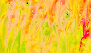 Превью обои жидкость, краска, пятна, fluid art, абстракция, желтый